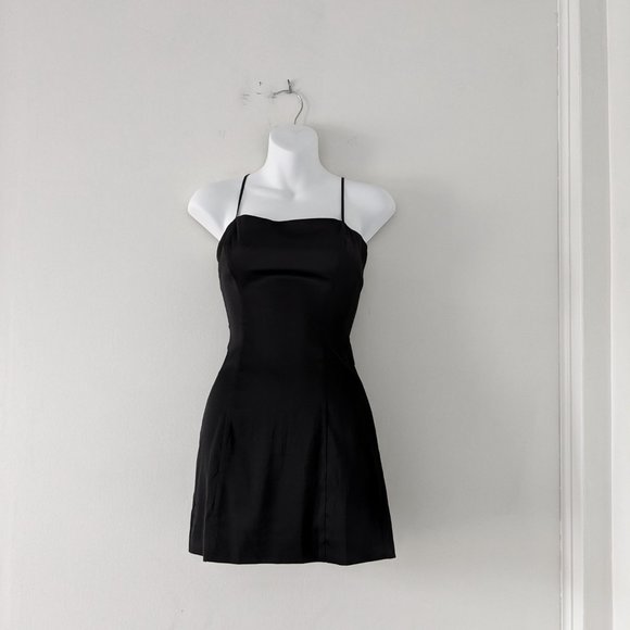 NWT Aritzia Satin Mini Shimmer Slip Dress - Picture 2 of 8